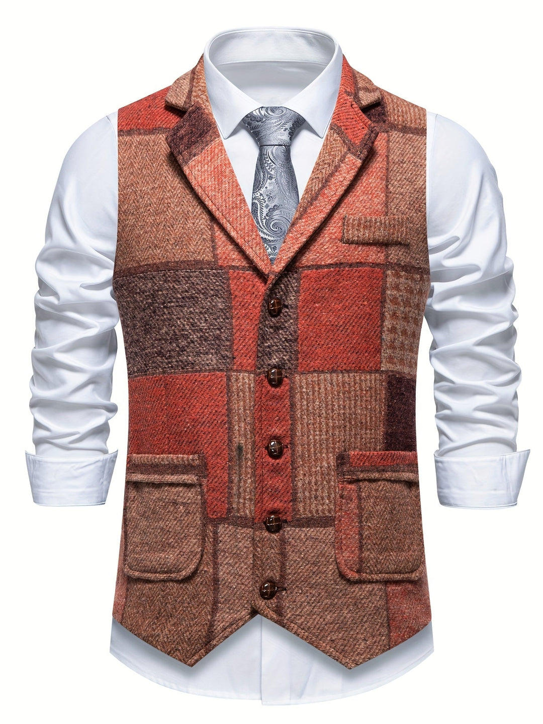 Mladen - Chaleco Vintage De Traje Con Solapa Y Bolsillo
