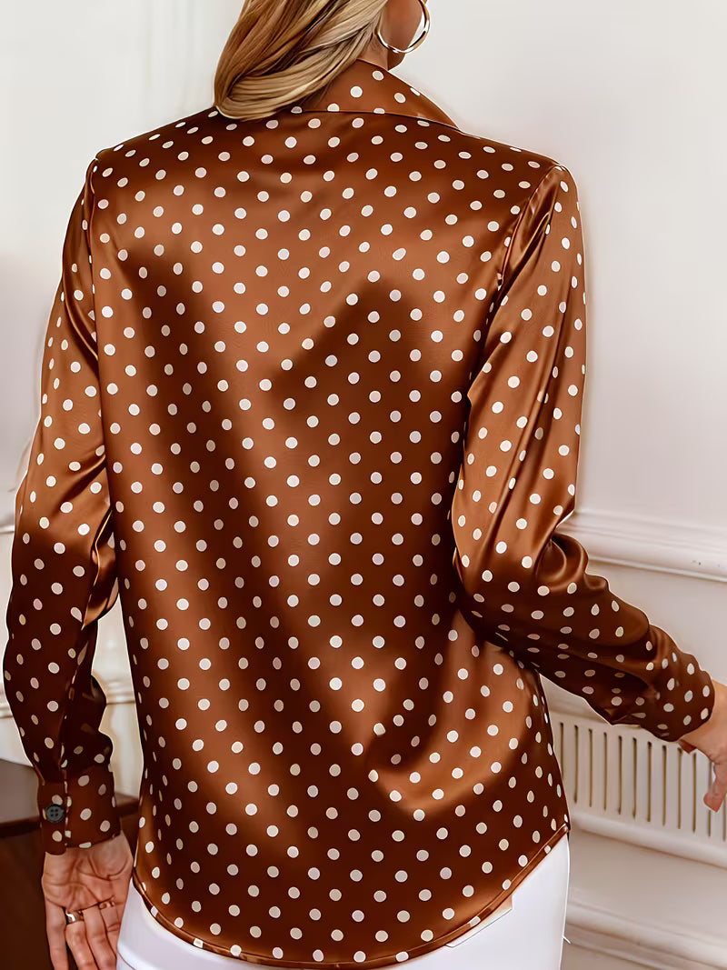 Amalien: Blusa Elegante y Versátil con Lunares