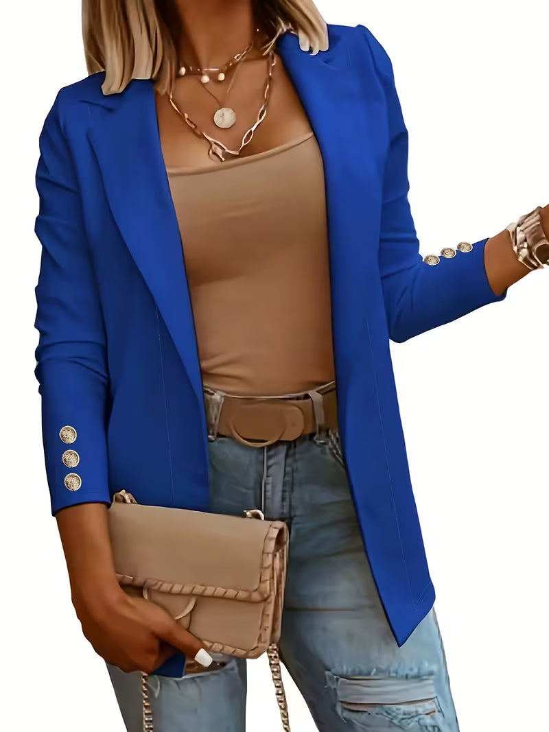 Nikia - Blazer De Manga Larga Con Botones Decorativos