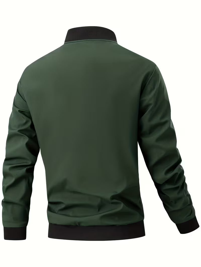 Akrum - Chaqueta Bomber Informal Con Cremallera