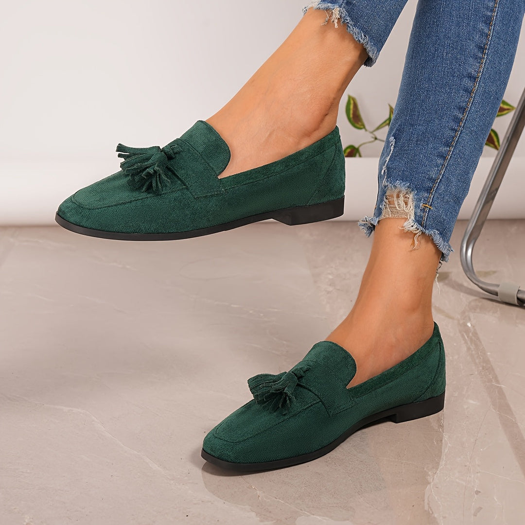 Fathima - Mocasines Clásicos Con Borlas Sin Cordones