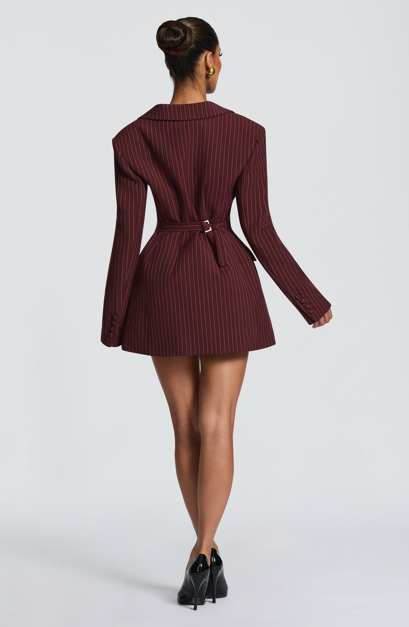 Zaerine - Vestido Mini Tipo Blazer De Doble Botonadura Y Corte Entallado