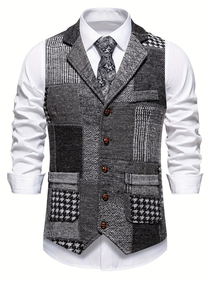 Mladen - Chaleco Vintage De Traje Con Solapa Y Bolsillo