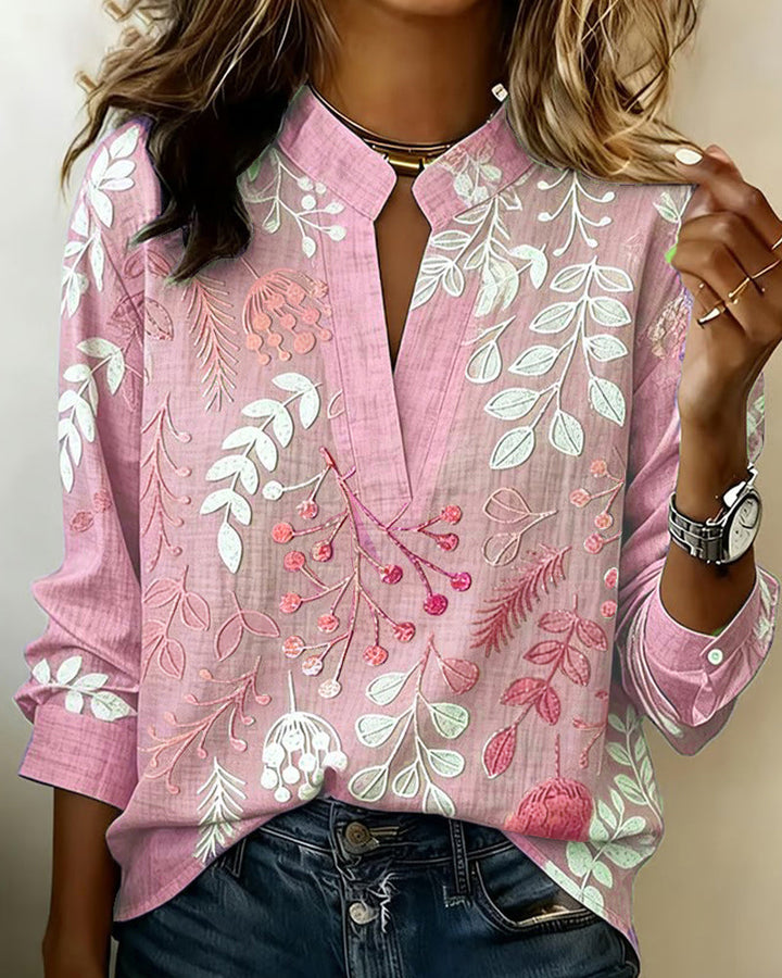 Adanna - Blusa Con Estampado Floral Y Cuello Alto