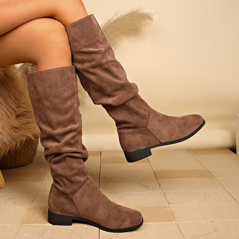 Joliza - Botas Holgadas Hasta La Mitad De La Pantorrilla Con Tacón Bajo