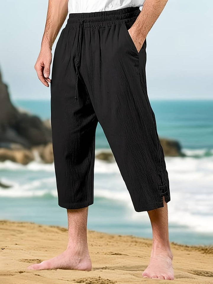 Eksteen - Pantalones Informales De Lino Con Múltiples Bolsillos