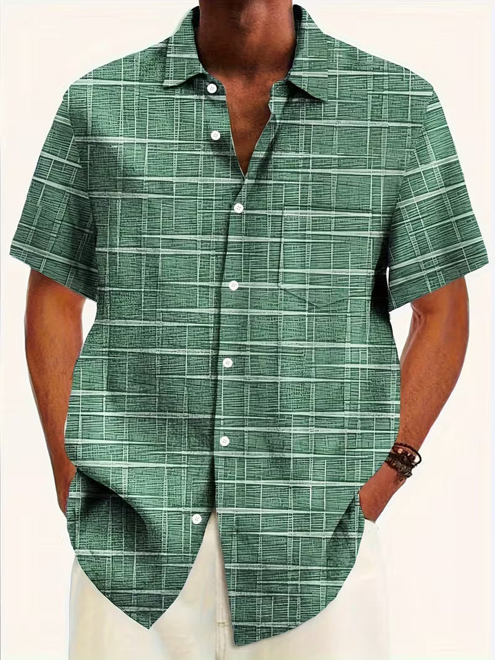 Jerrick - Camisa Con Estampado Geométrico Vintage