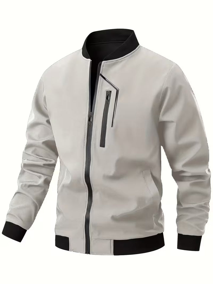 Akrum - Chaqueta Bomber Informal Con Cremallera