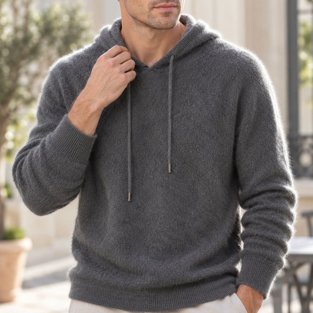 Fynch - Sudadera Con Capucha de Punto Cordón y Puños Acanalados