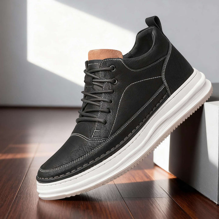 Harold - Zapatillas Deportivas De Cuero Con Cordones