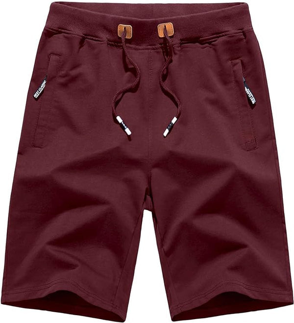 Hary - Pantalones Cortos de Algodón Con Bolsillos Con Cremallera