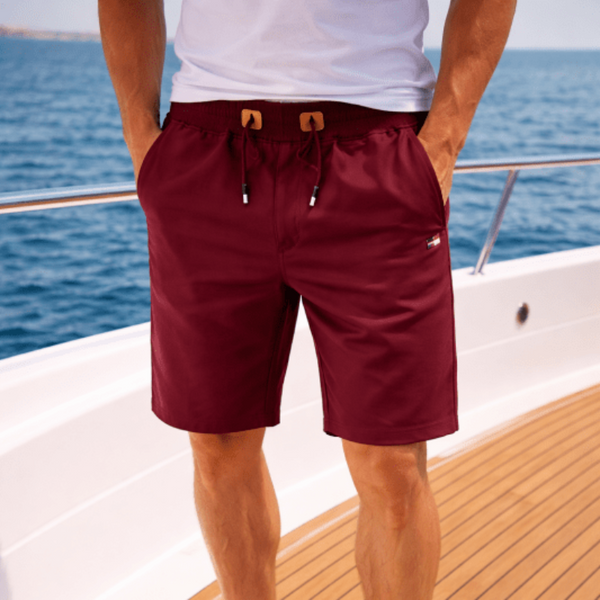 Hary - Pantalones Cortos de Algodón Con Bolsillos Con Cremallera