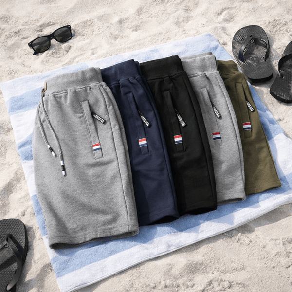 Hary - Pantalones Cortos de Algodón Con Bolsillos Con Cremallera