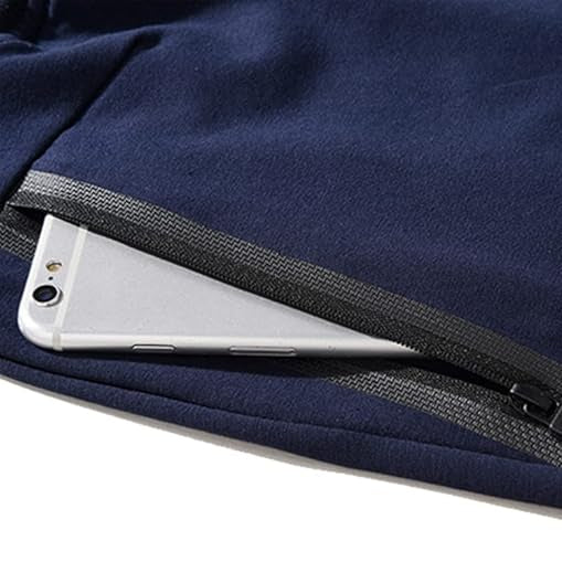 Hary - Pantalones Cortos de Algodón Con Bolsillos Con Cremallera