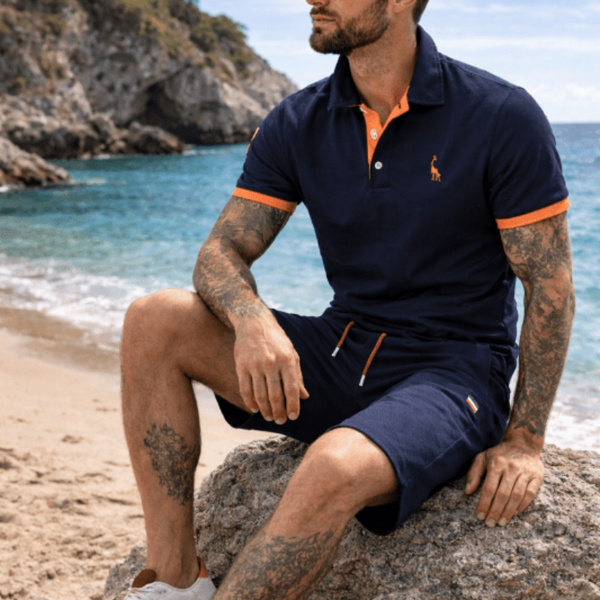 Hary - Pantalones Cortos de Algodón Con Bolsillos Con Cremallera