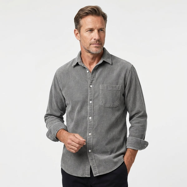 Heshan - Camisa de Pana Con Botones