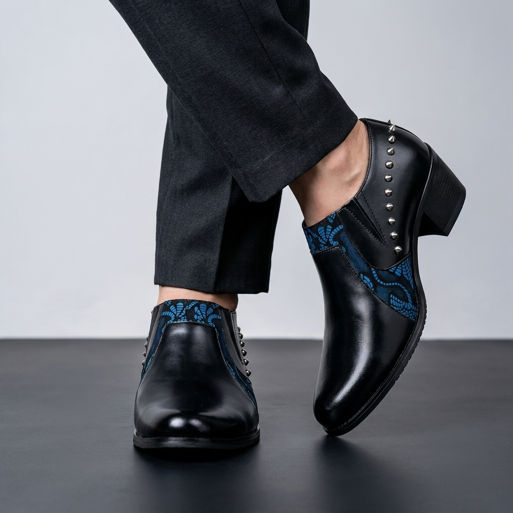 Vanderson - Zapatos De Tacón Alto Con Puntera Puntiaguda Y Remaches