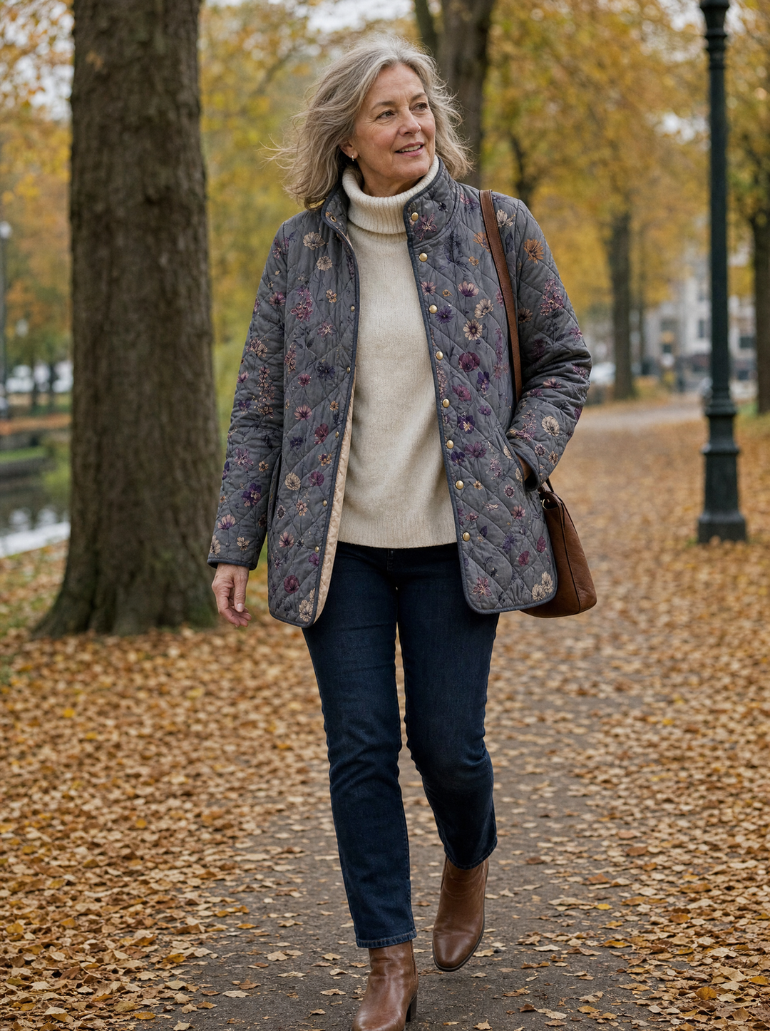 Kizil - Abrigo Acolchado Con Estampado Floral