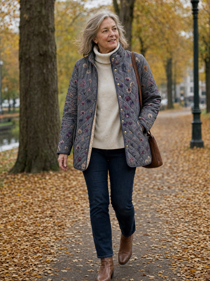 Kizil - Abrigo Acolchado Con Estampado Floral