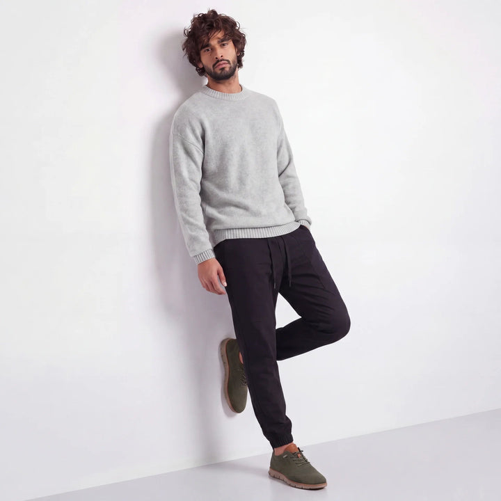 Muhittin - Zapatillas Con Parte Superior de Punto y Cierre con Cordones