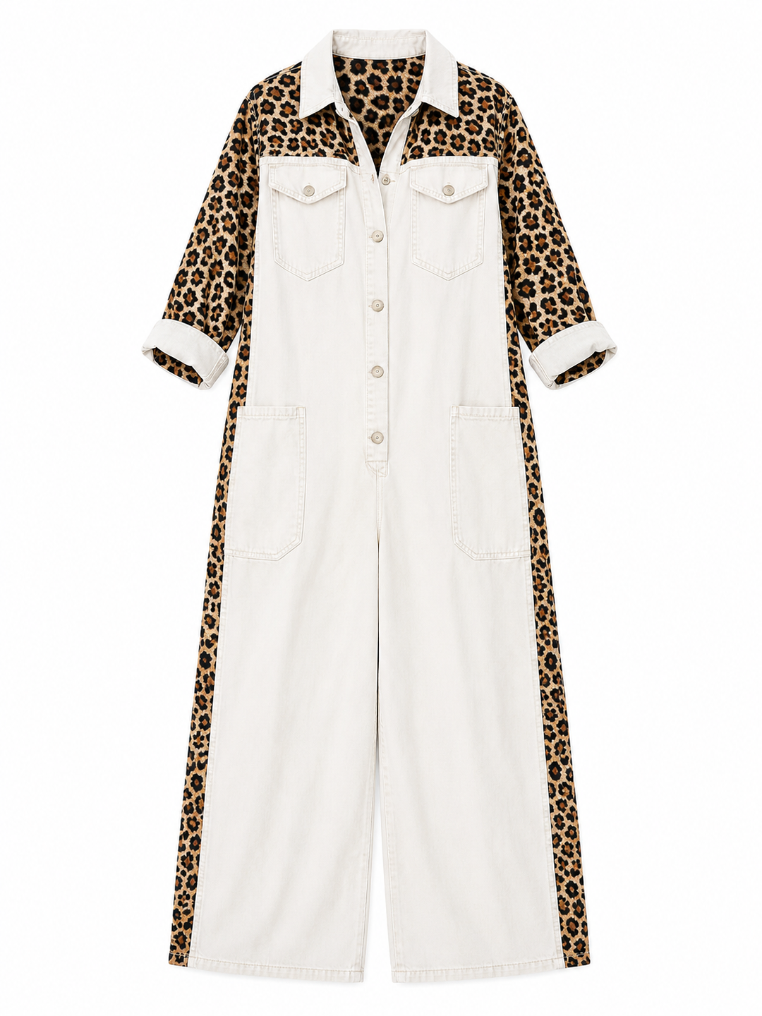 Yasmeen - Mono Ligero De Denim Con Estampado De Leopardo