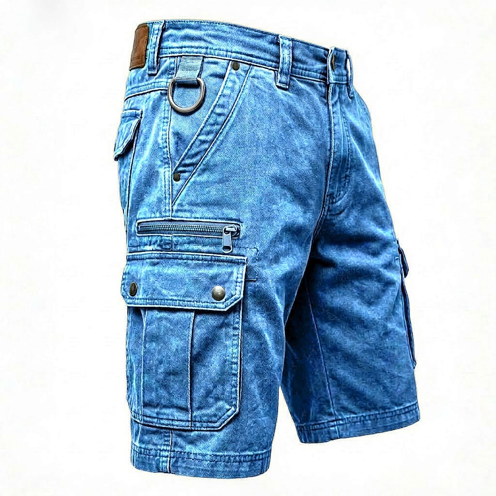 Pezeshkian - Pantalones Cortos Carga de Vaquero Con Estilo