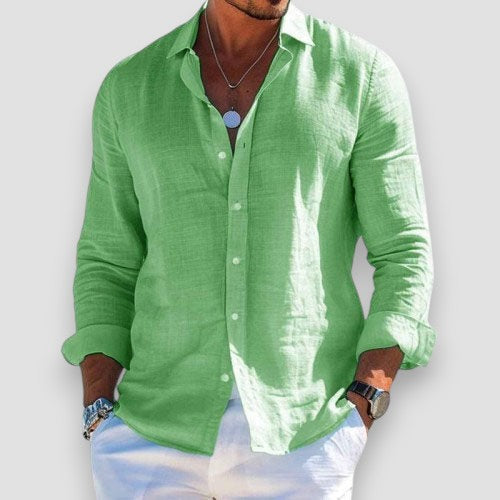 Edmur - Elegante Camisa De Verano De Manga Larga