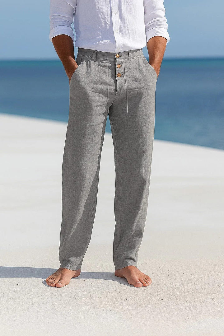 Jevaun - Pantalones Cómodos De Lino