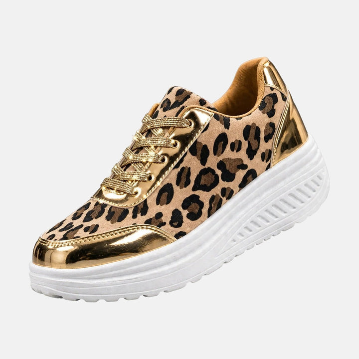 Alika - Zapatilla Deportiva De Cuña Con Estampado De Leopardo
