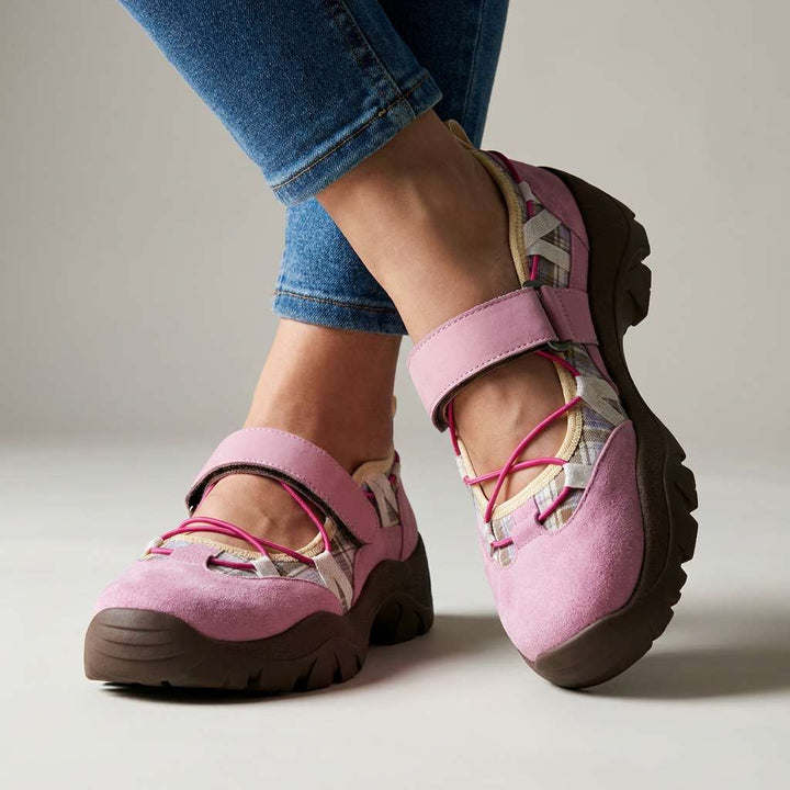 Vinilia - Zapatillas Deportivas De Suela Gruesa Con Correa Ajustable