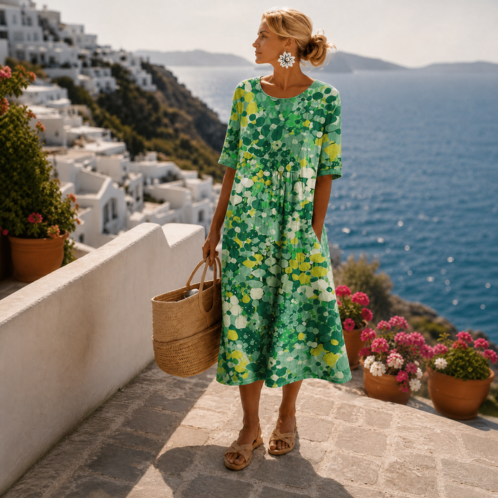 Slaina - Vestido Midi Con Estampado Floral