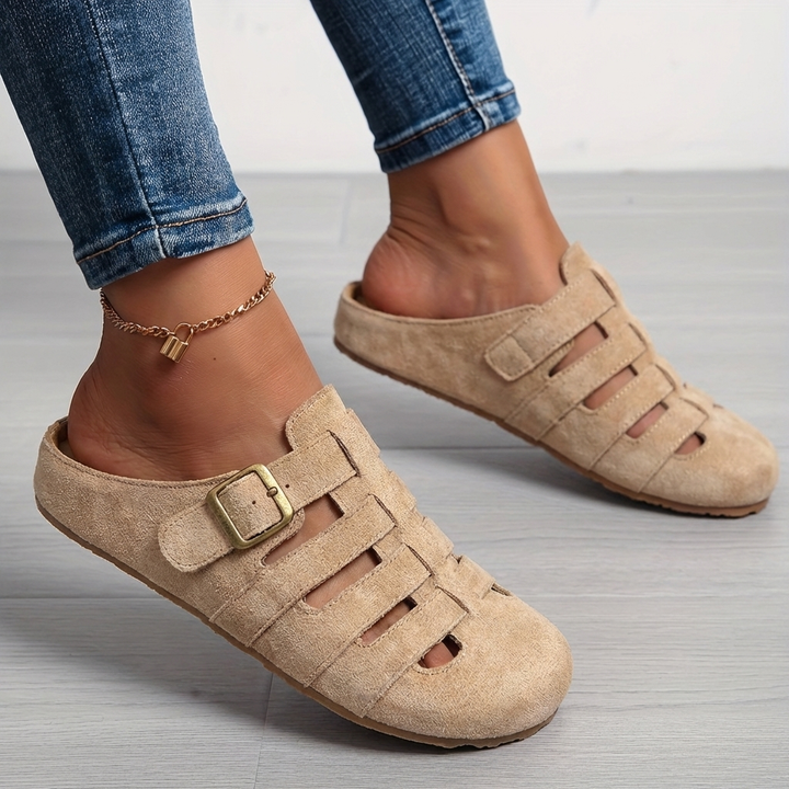 Natiy - Sandalias Tipo Mule Sin Cordones de Ante