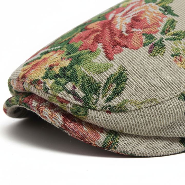 Sekou - Gorra Plana Tejida Con Estampado Floral