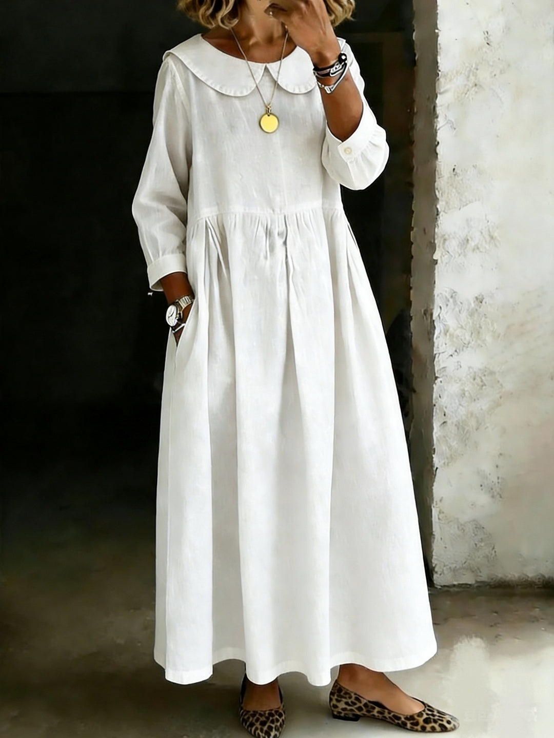 Dasol - Vestido Vaquero De Manga Larga