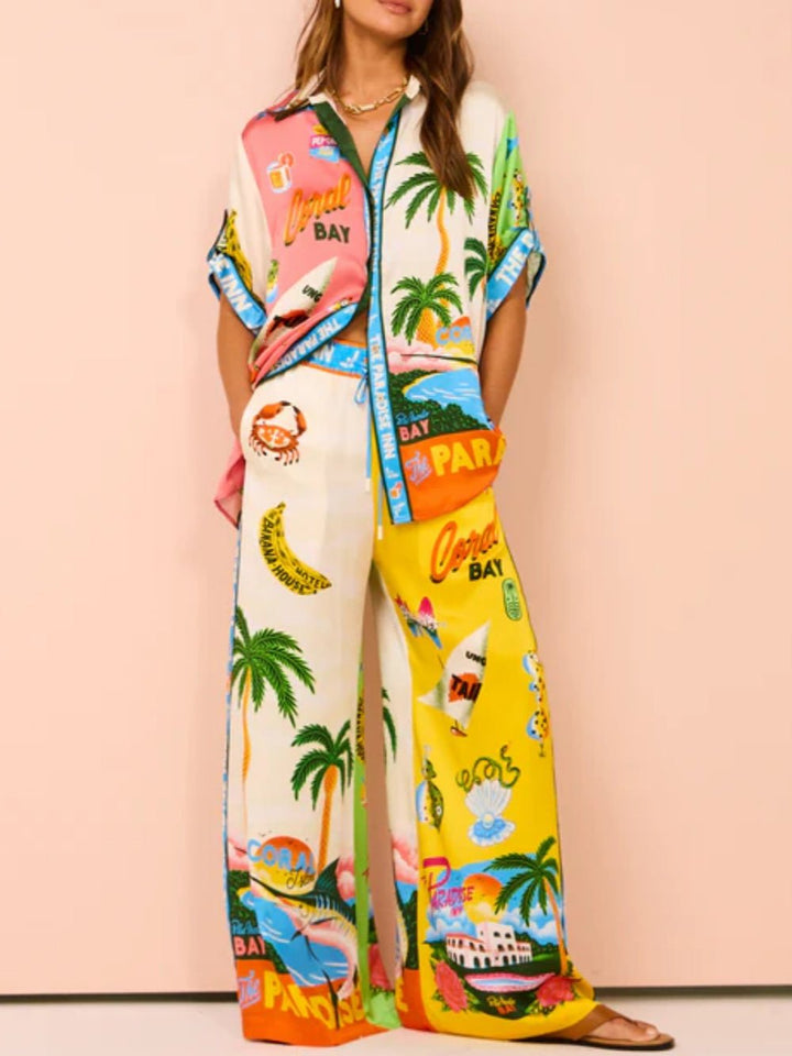 Renila - Conjunto Estampado «Estilo Veraniego En Playa Soleada»