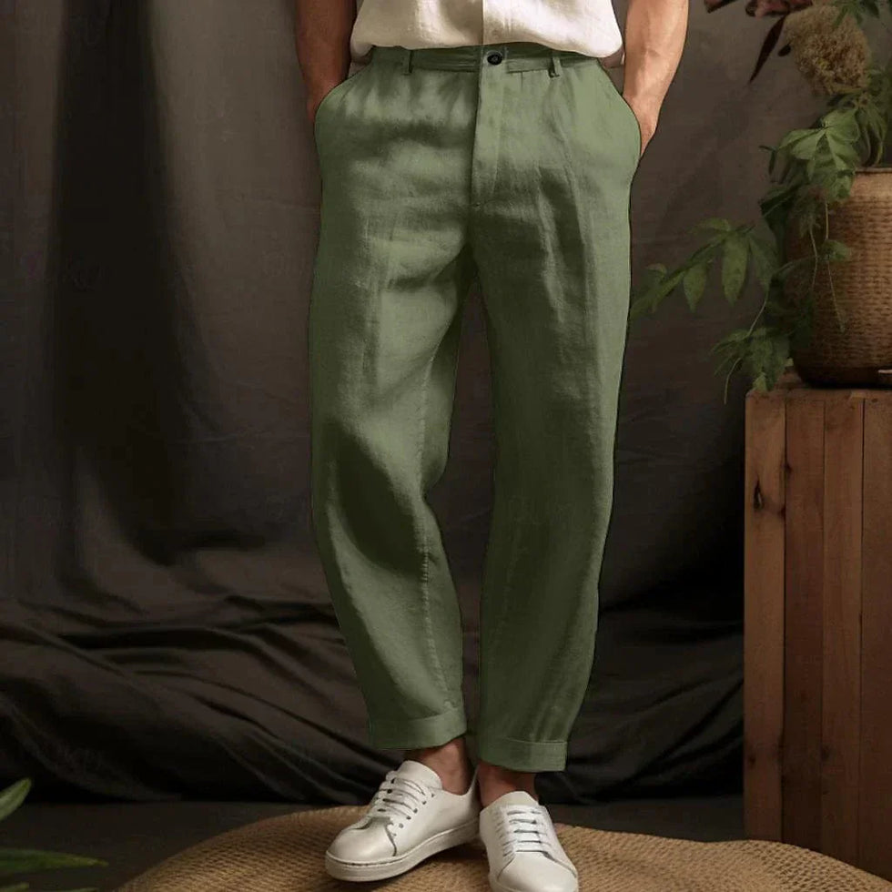 Derik - Pantalones De Verano De Lino