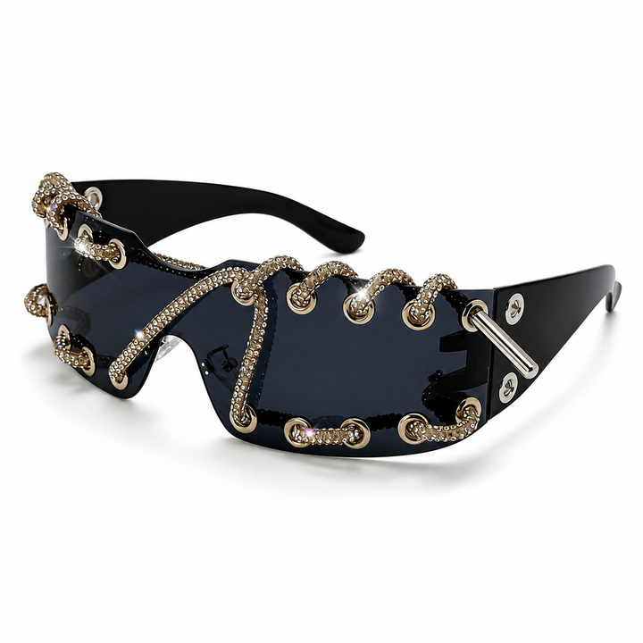 ChainShade - Gafas De Sol De Moda Con Cristales Con Tachuelas