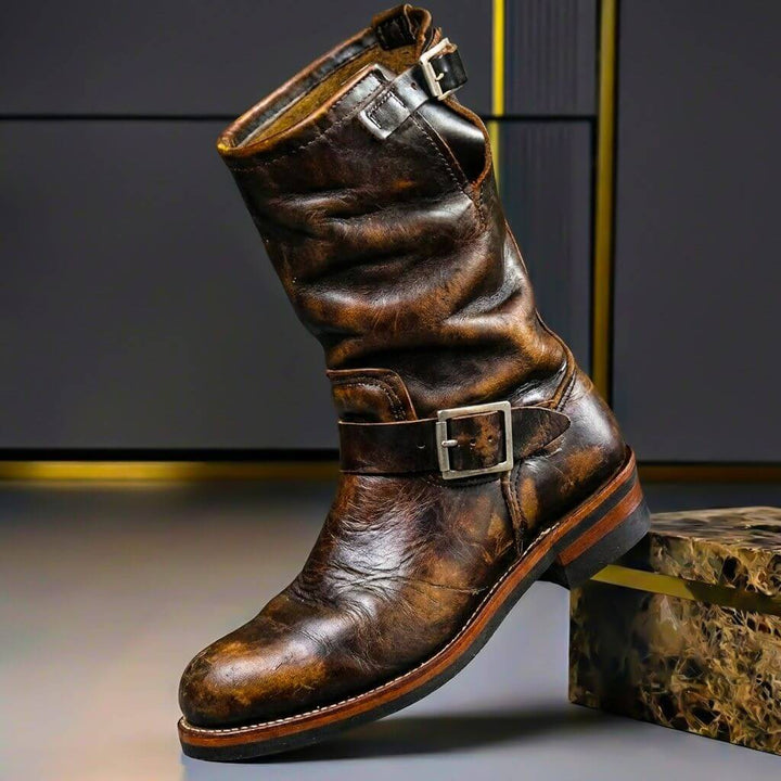 Quade - Botines De Cuero De Estilo Vintage
