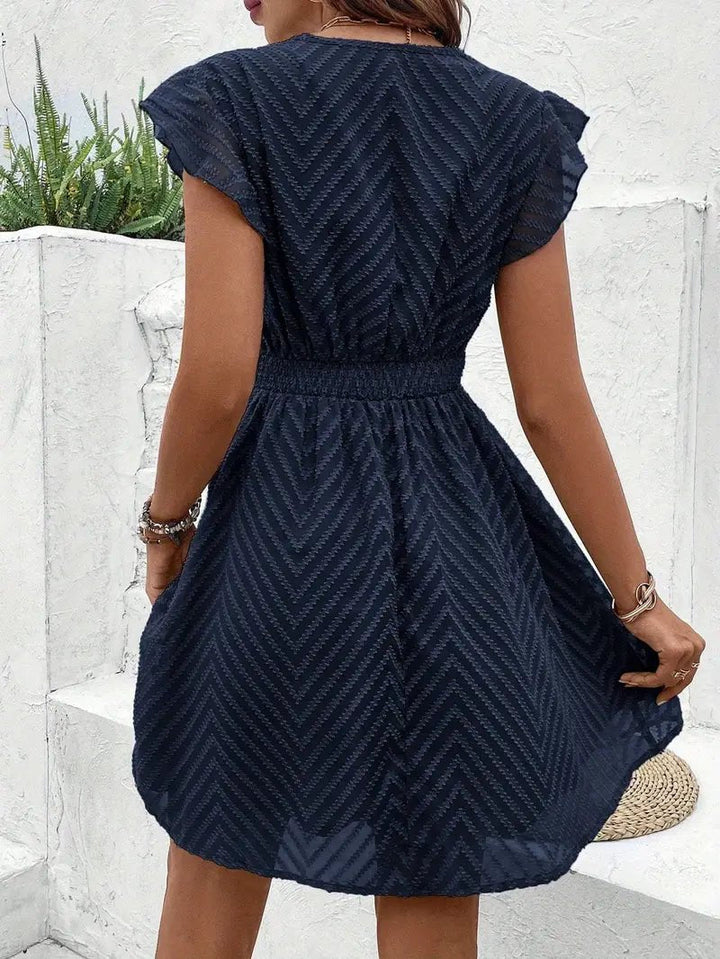 Lillian - Minivestido Con ribete de Encaje y Cuello en V