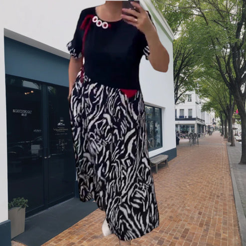 Zahara - Vestido Informal De Patchwork