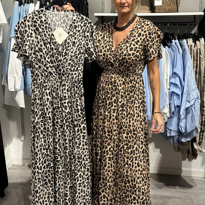 Sirina - Vestido Largo Con Estampado De Leopardo