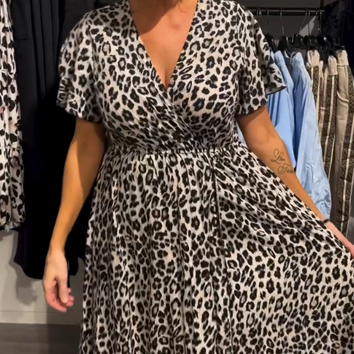Sirina - Vestido Largo Con Estampado De Leopardo