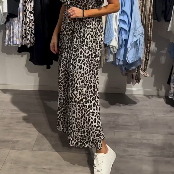 Sirina - Vestido Largo Con Estampado De Leopardo