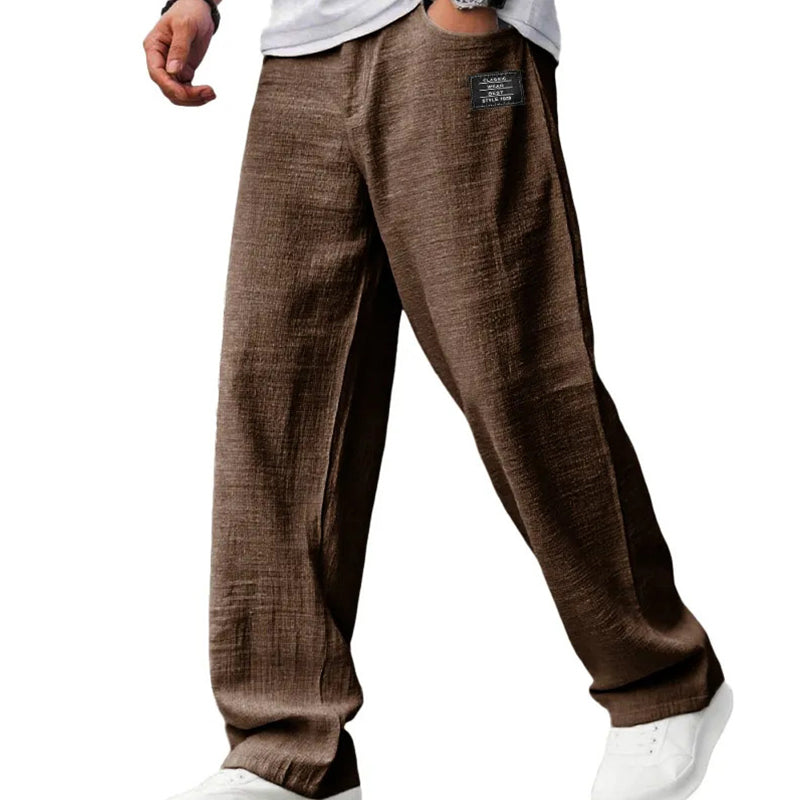 Abdallah - Pantalón De Pierna Ancha Con Bolsillos