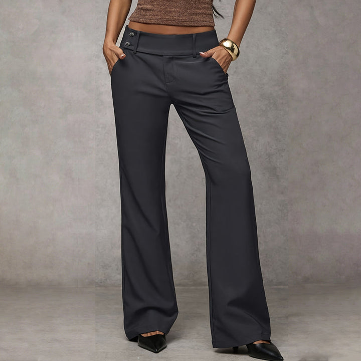 Fanny - Pantalones Elegantes Con Pernera Acampanada