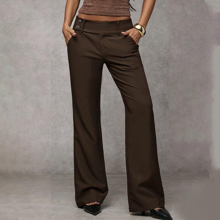 Fanny - Pantalones Elegantes Con Pernera Acampanada