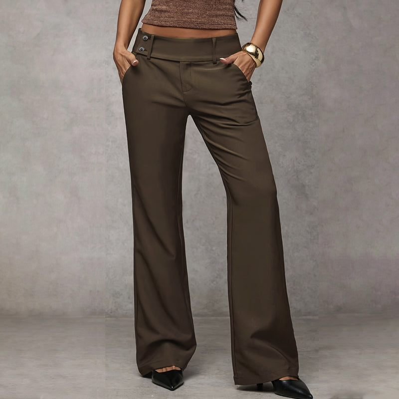 Fanny - Pantalones Elegantes Con Pernera Acampanada