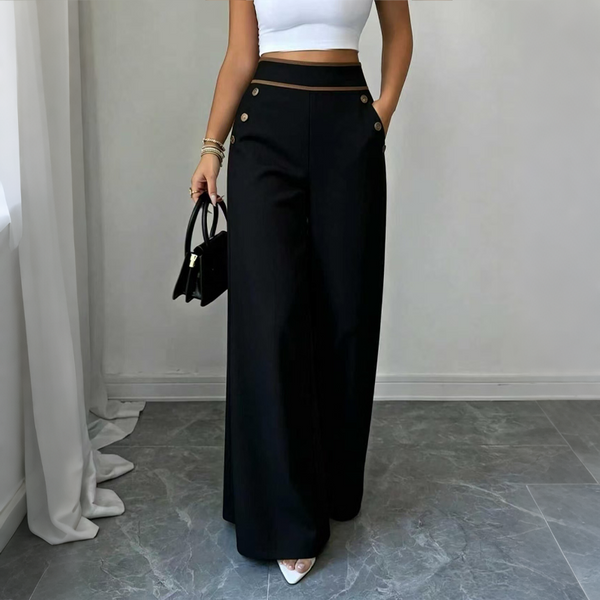 Carline - Pantalón De Pierna Ancha De Tiro Alto