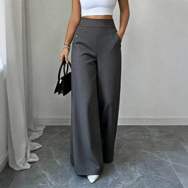 Carline - Pantalón De Pierna Ancha De Tiro Alto