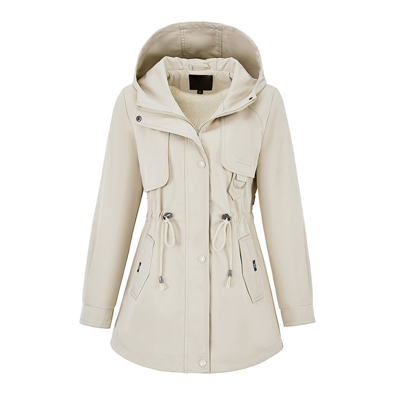 Niela - Chaqueta Con Capucha Y Cremallera Resistente Al Viento